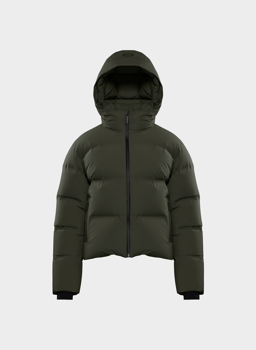 the super puff₂o shorty - rainstop flint green