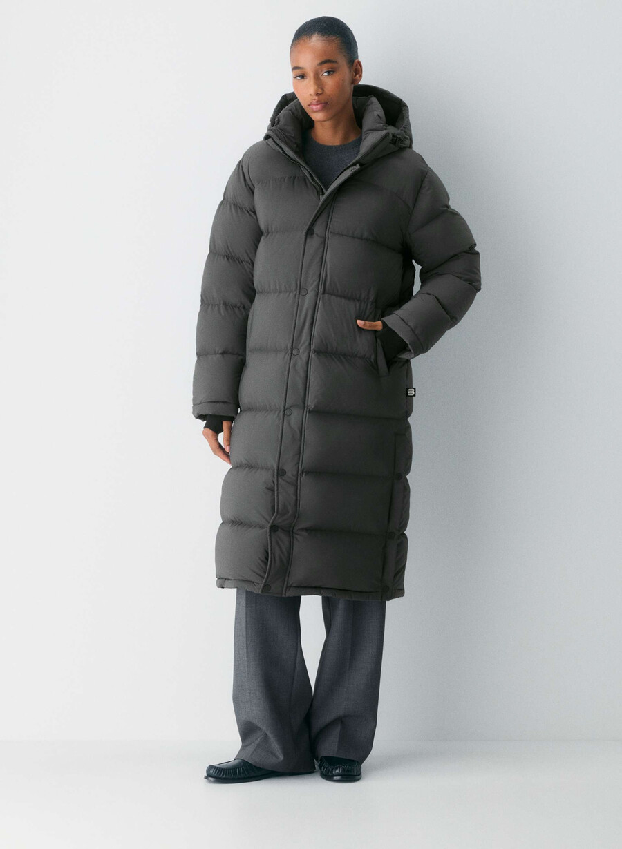 the super puff long - climatte grigio carbone