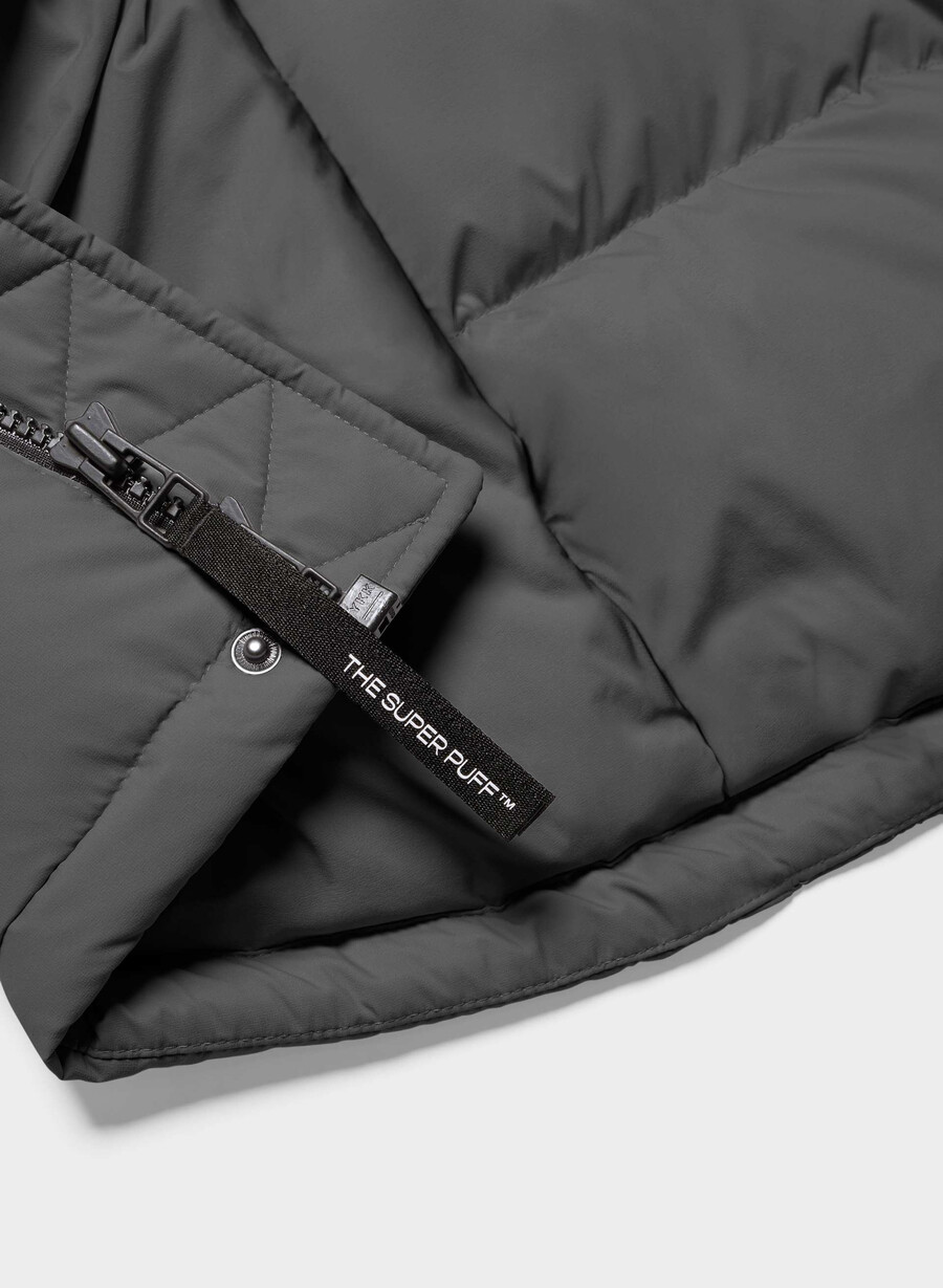 the super puff long - climatte grigio carbone