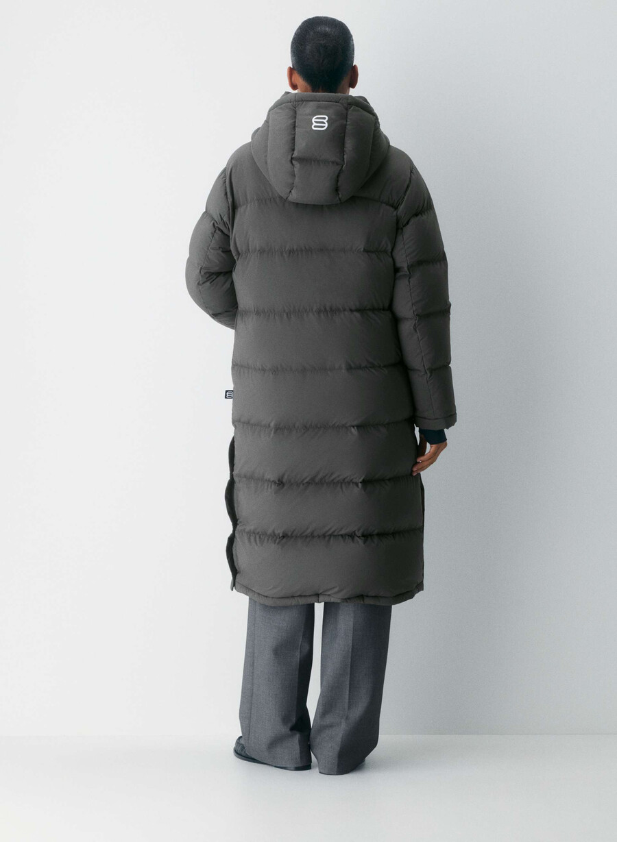 the super puff long - climatte grigio carbone