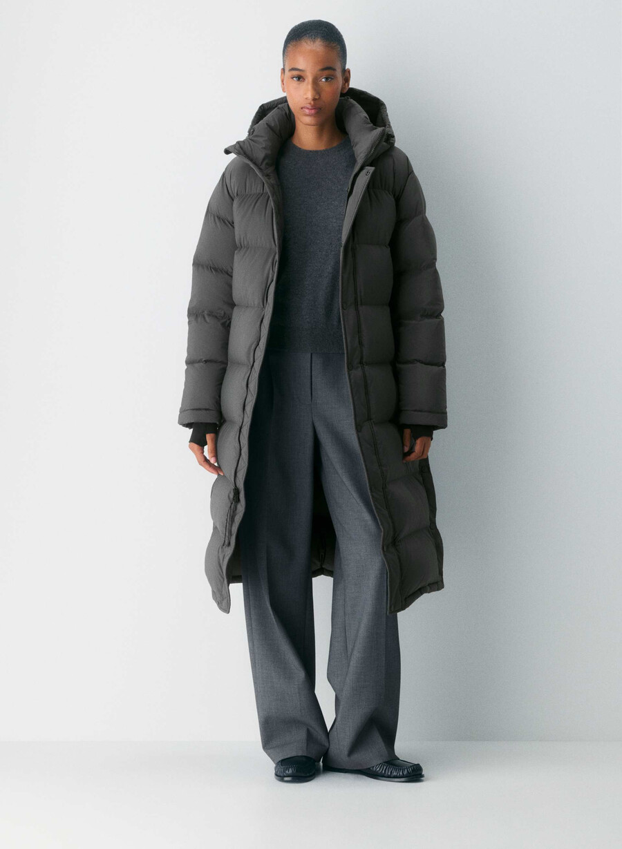 the super puff long - climatte grigio carbone