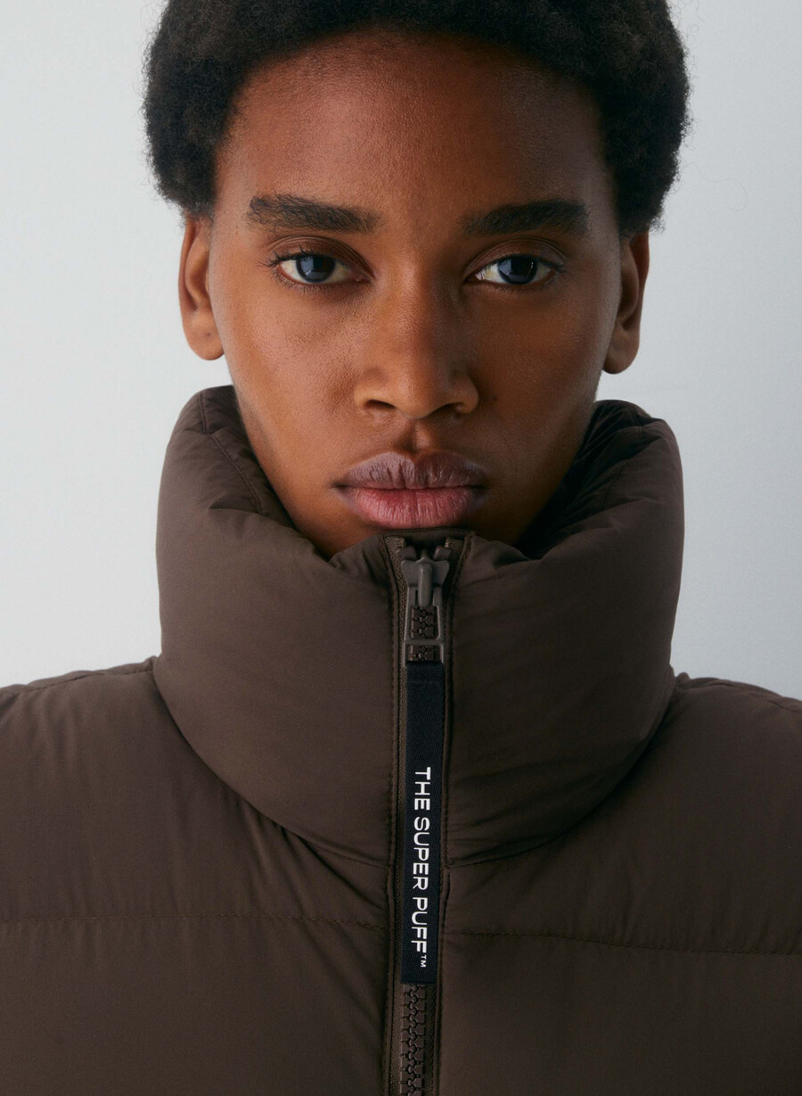 il gilet supersnug puff - climatte rich mocha brown
