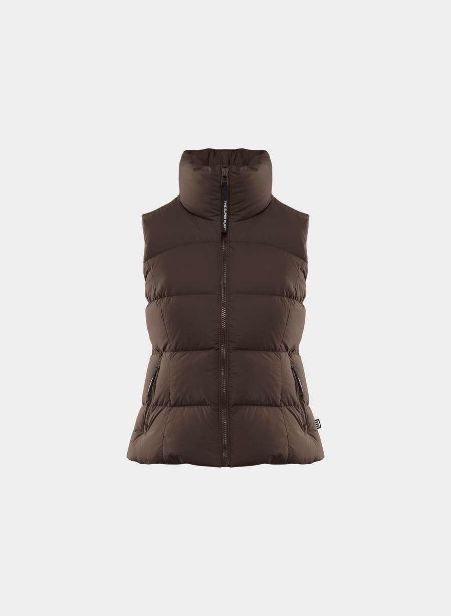 il gilet supersnug puff - climatte rich mocha brown