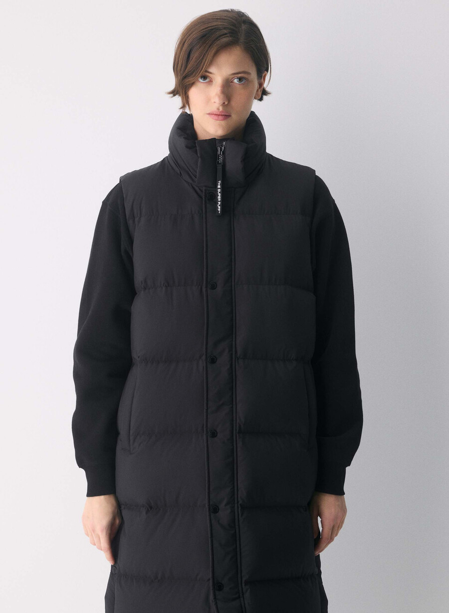gilet lungo the super puff - climatte nero