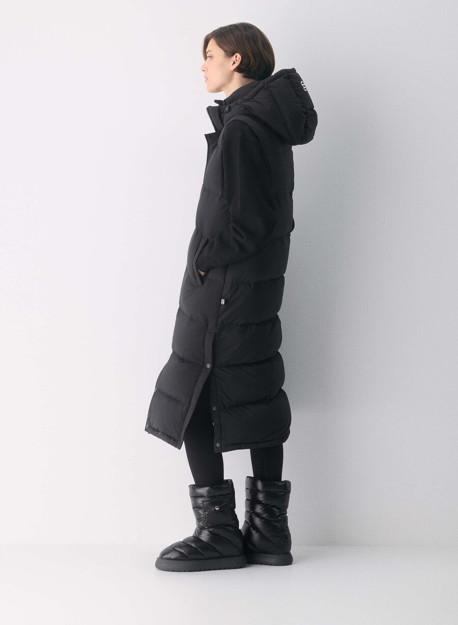 gilet lungo the super puff - climatte nero