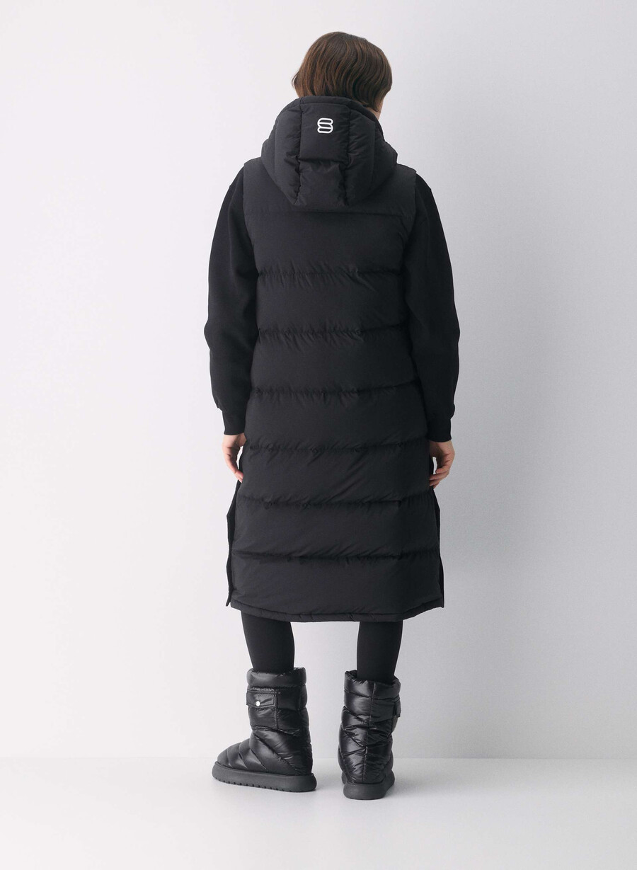 gilet lungo the super puff - climatte nero