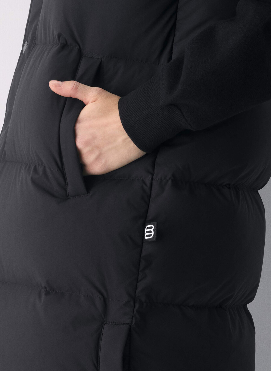 gilet lungo the super puff - climatte nero