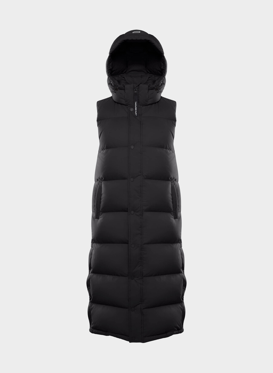 gilet lungo the super puff - climatte nero