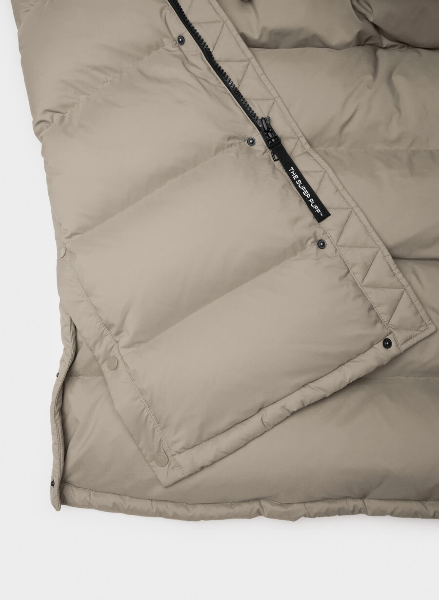the super puff gilet lungo - climatte modern taupe