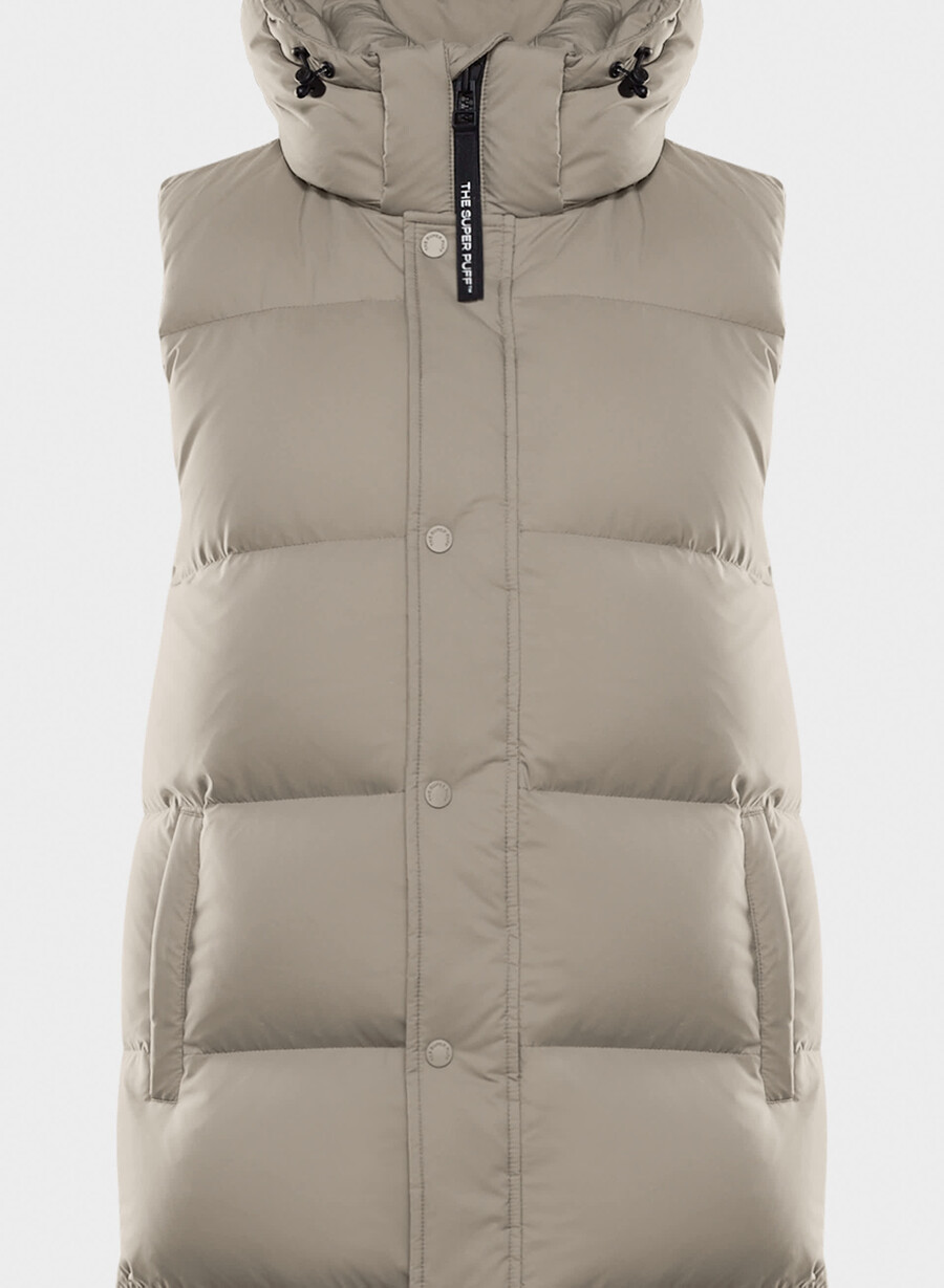 the super puff gilet lungo - climatte modern taupe