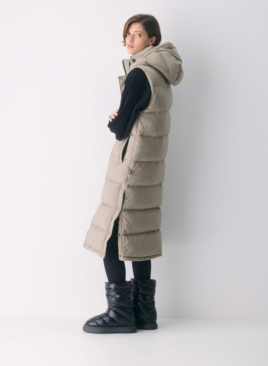 the super puff gilet lungo - climatte modern taupe