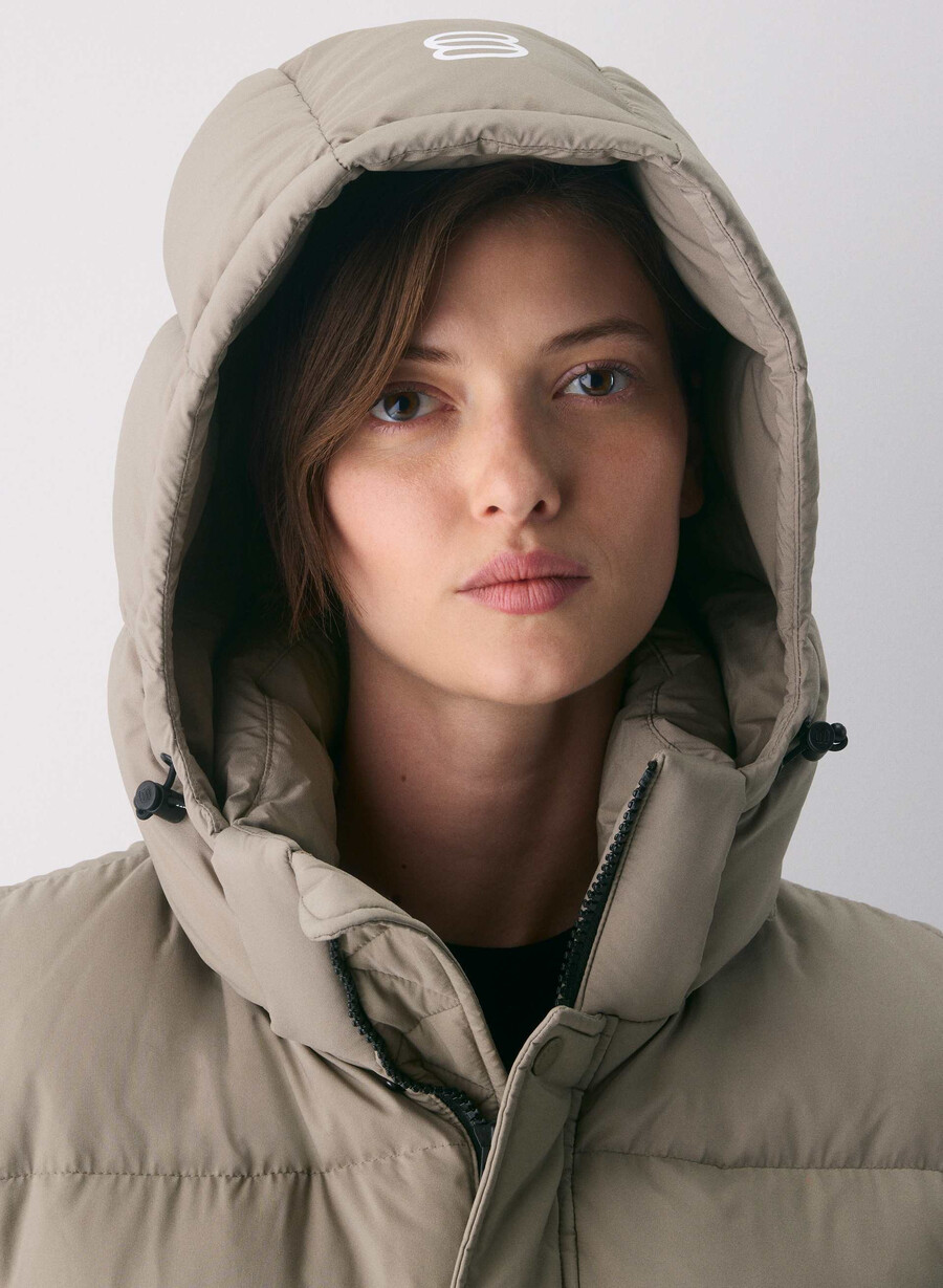 the super puff gilet lungo - climatte modern taupe