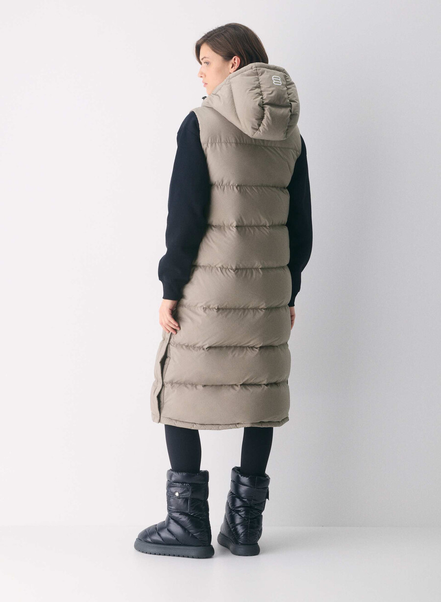 the super puff gilet lungo - climatte modern taupe