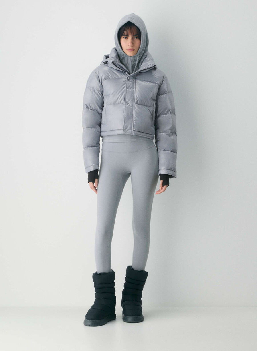 superpuff xtrashorty - grigio polvere di luna lucido