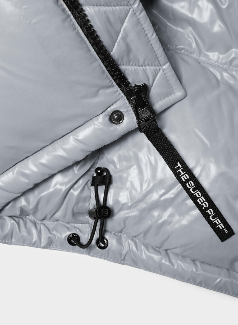 superpuff xtrashorty - grigio polvere di luna lucido