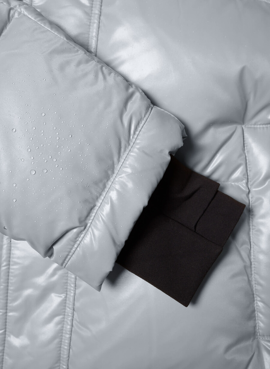superpuff xtrashorty - grigio polvere di luna lucido