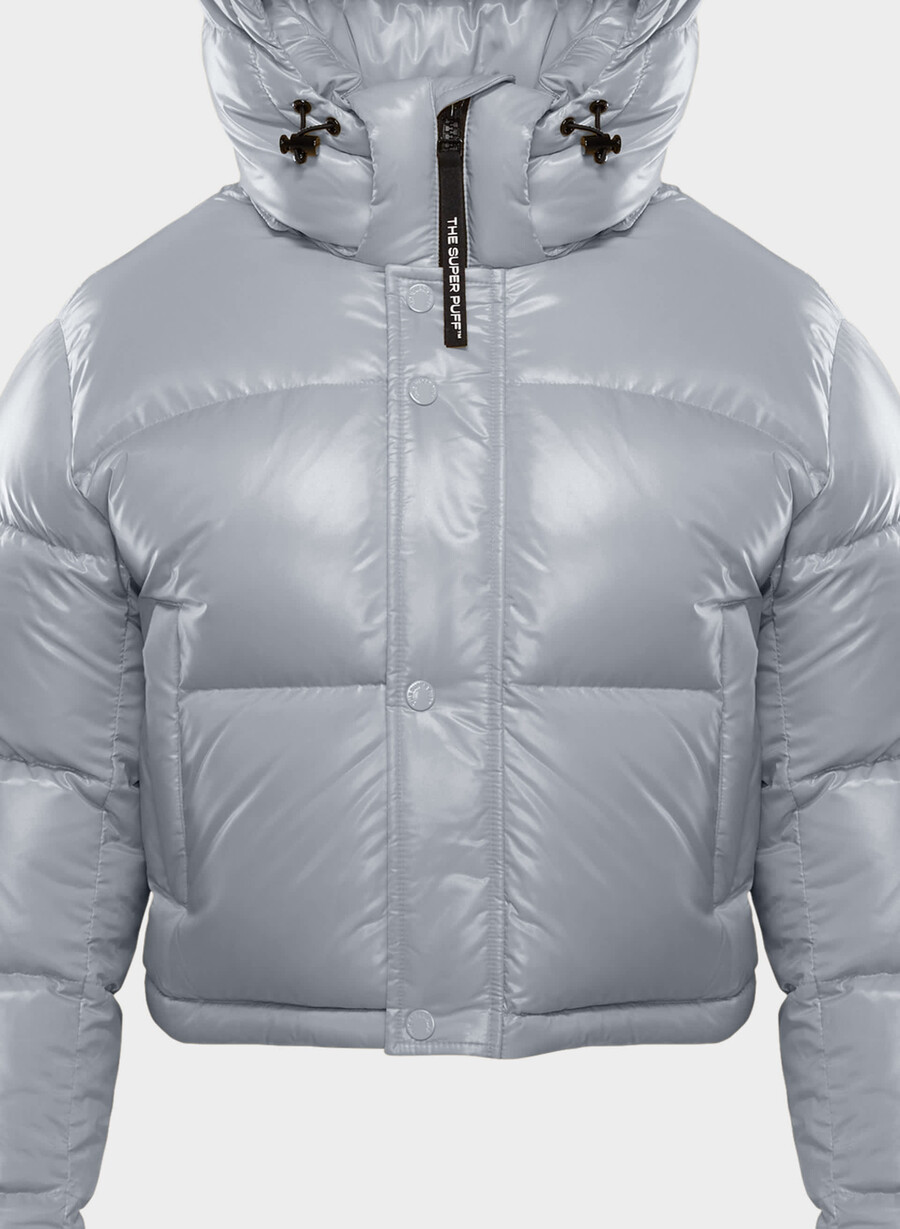 superpuff xtrashorty - grigio polvere di luna lucido