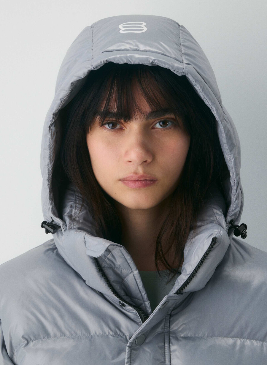 superpuff xtrashorty - grigio polvere di luna lucido
