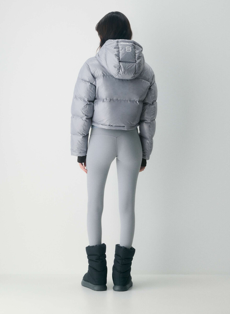 superpuff xtrashorty - grigio polvere di luna lucido