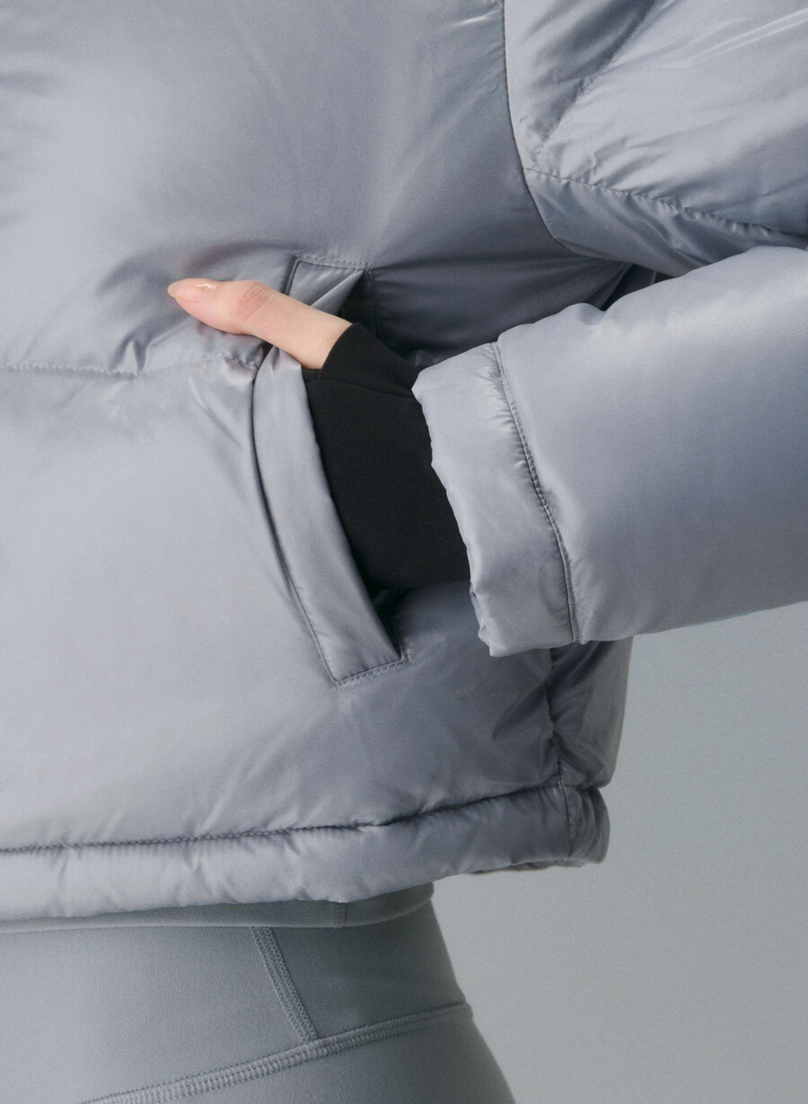 superpuff xtrashorty - grigio polvere di luna lucido
