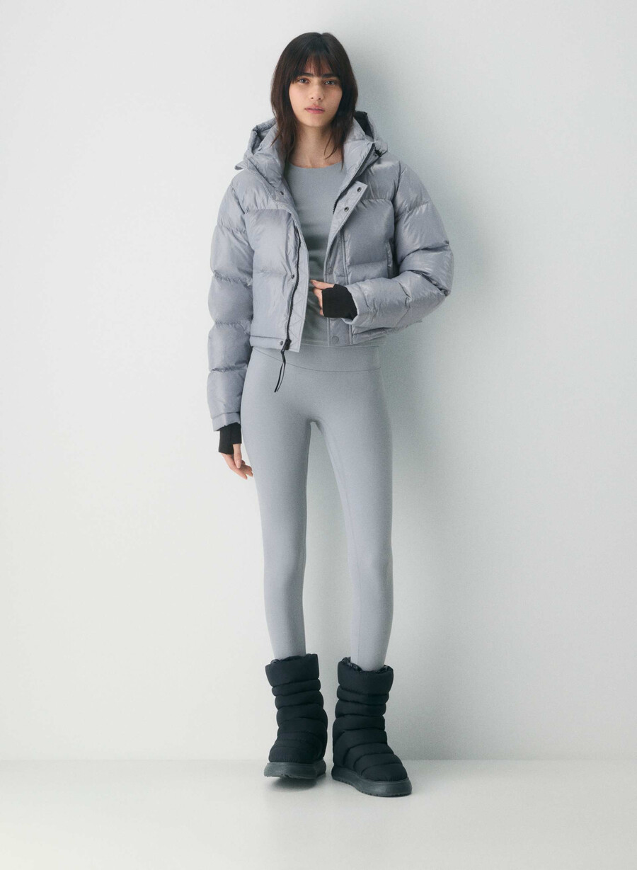 superpuff xtrashorty - grigio polvere di luna lucido