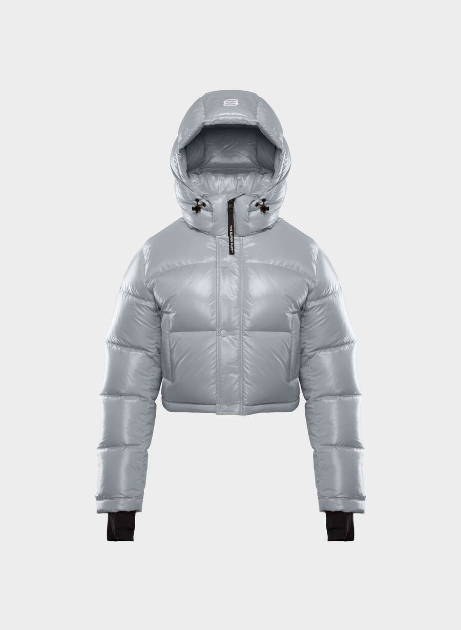 superpuff xtrashorty - grigio polvere di luna lucido