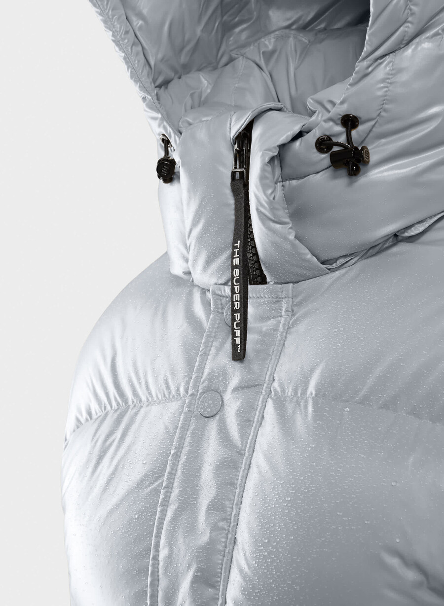 superpuff xtrashorty - grigio polvere di luna lucido