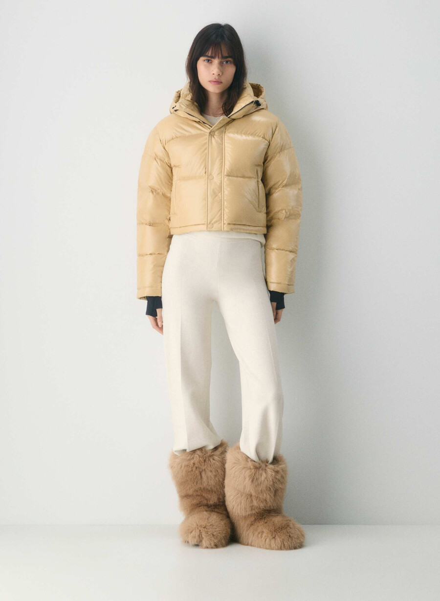 superpuff xtrashorty - mica beige lucido