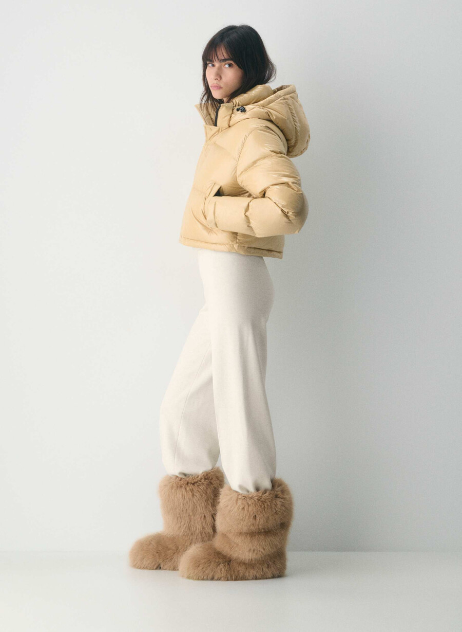 superpuff xtrashorty - mica beige lucido