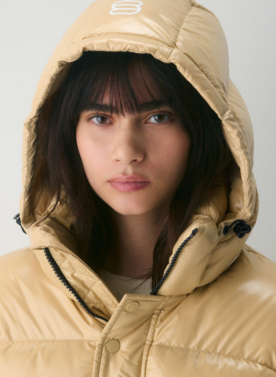 superpuff xtrashorty - mica beige lucido