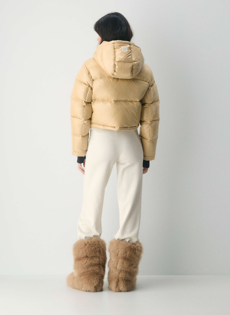 superpuff xtrashorty - mica beige lucido