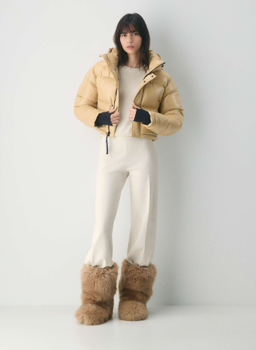 superpuff xtrashorty - mica beige lucido