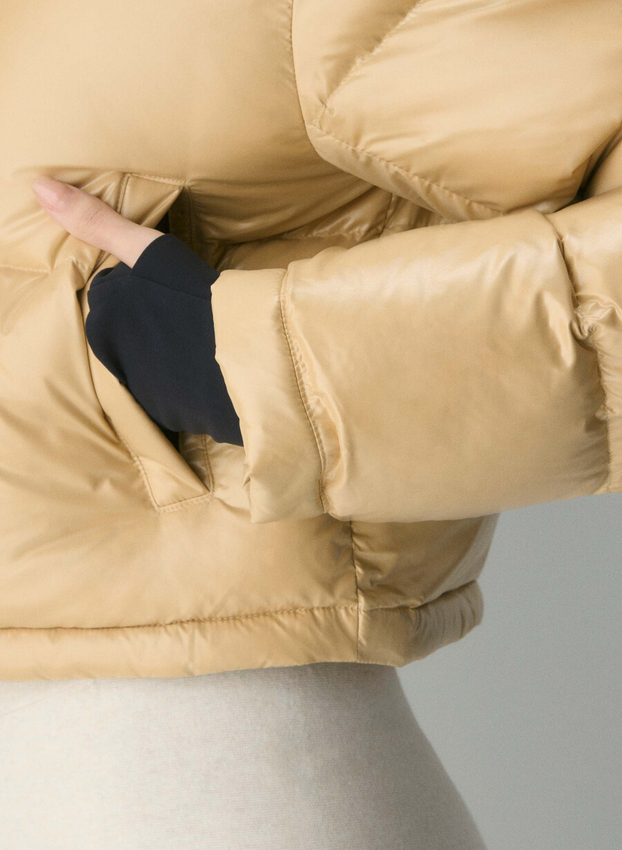 superpuff xtrashorty - mica beige lucido